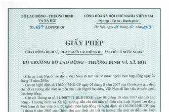 Giấy phép xuất khẩu lao động